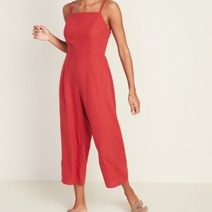 NWT Old Navy Coral Spaghetti Strap Jumpsuit